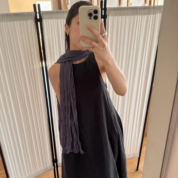 Soft Whipping Scarf - Dark Gray