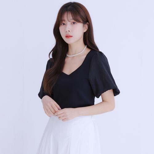 볼륨소매 우븐매칭 스웨터(2colors)_RMKAE25R17