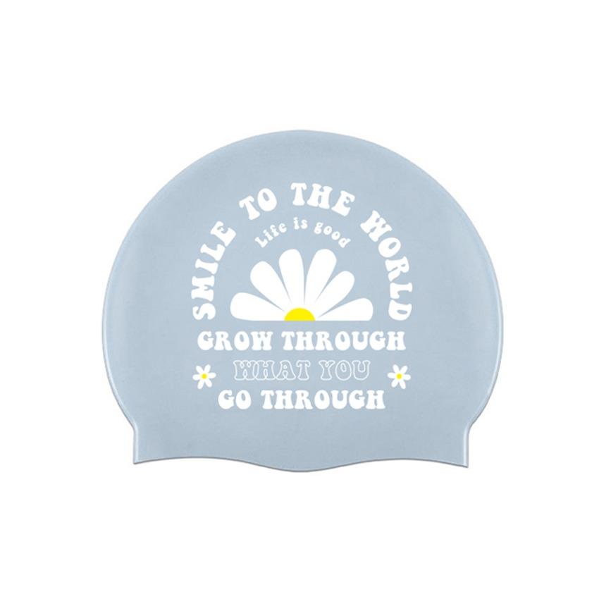데이지 플라워 수영모자 스카이민트