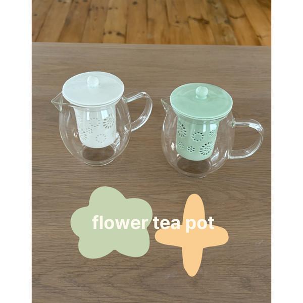 Flower tea pot