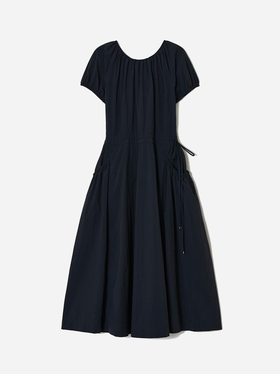 Draw String Maxi Dress Navy