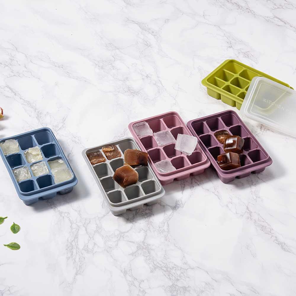 키친팩토리 파스텔 실리콘 얼음틀 얼음트레이 12구