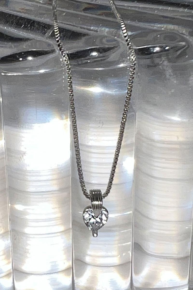 Classic Heart Solitaire Necklace