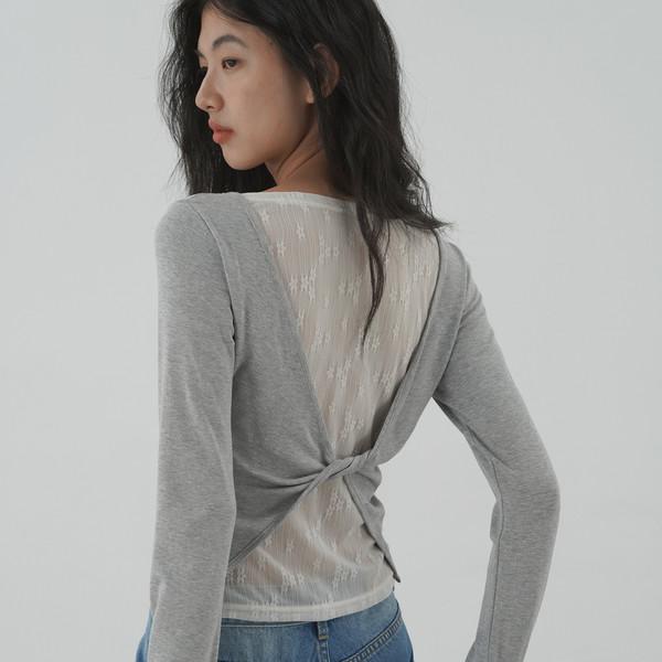 Sheer Layer Back T-shirt