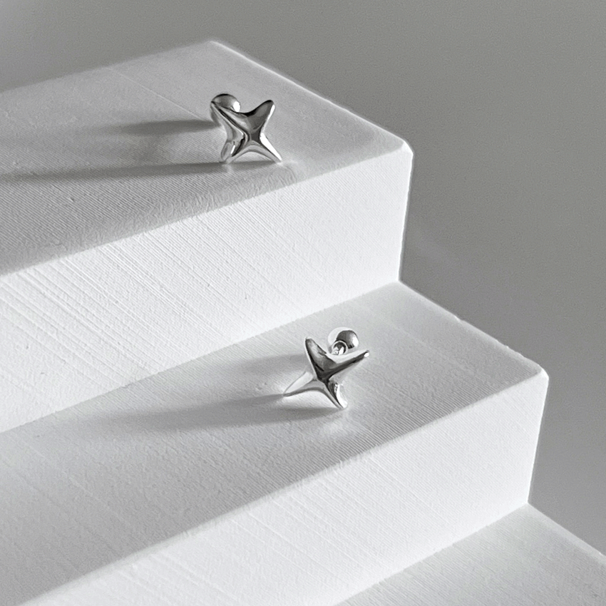 [925silver] 볼드 플래쉬 은피어싱