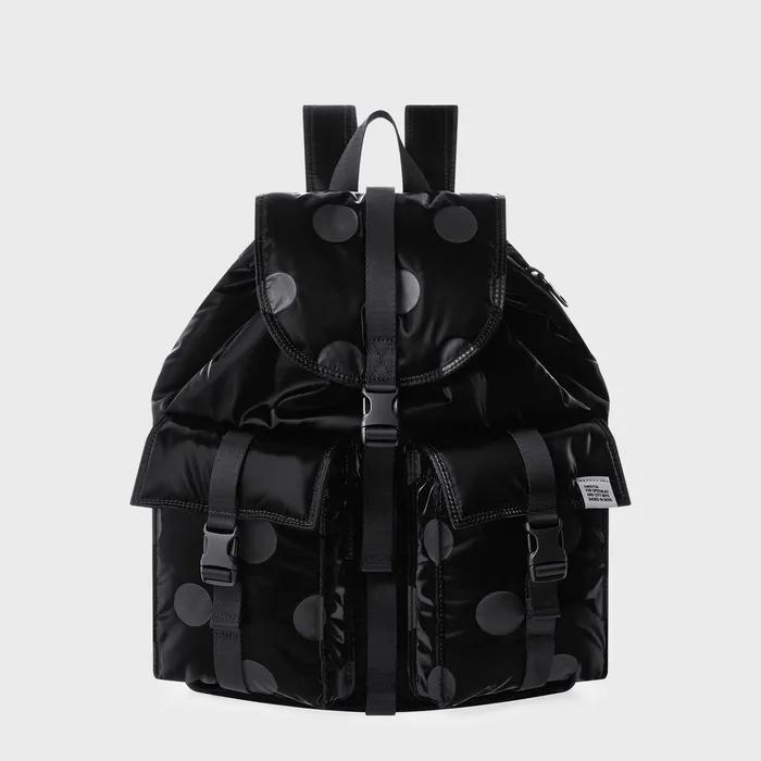 CITY BOYS RUCKSACK 001 S Glossy Black Polka Dot