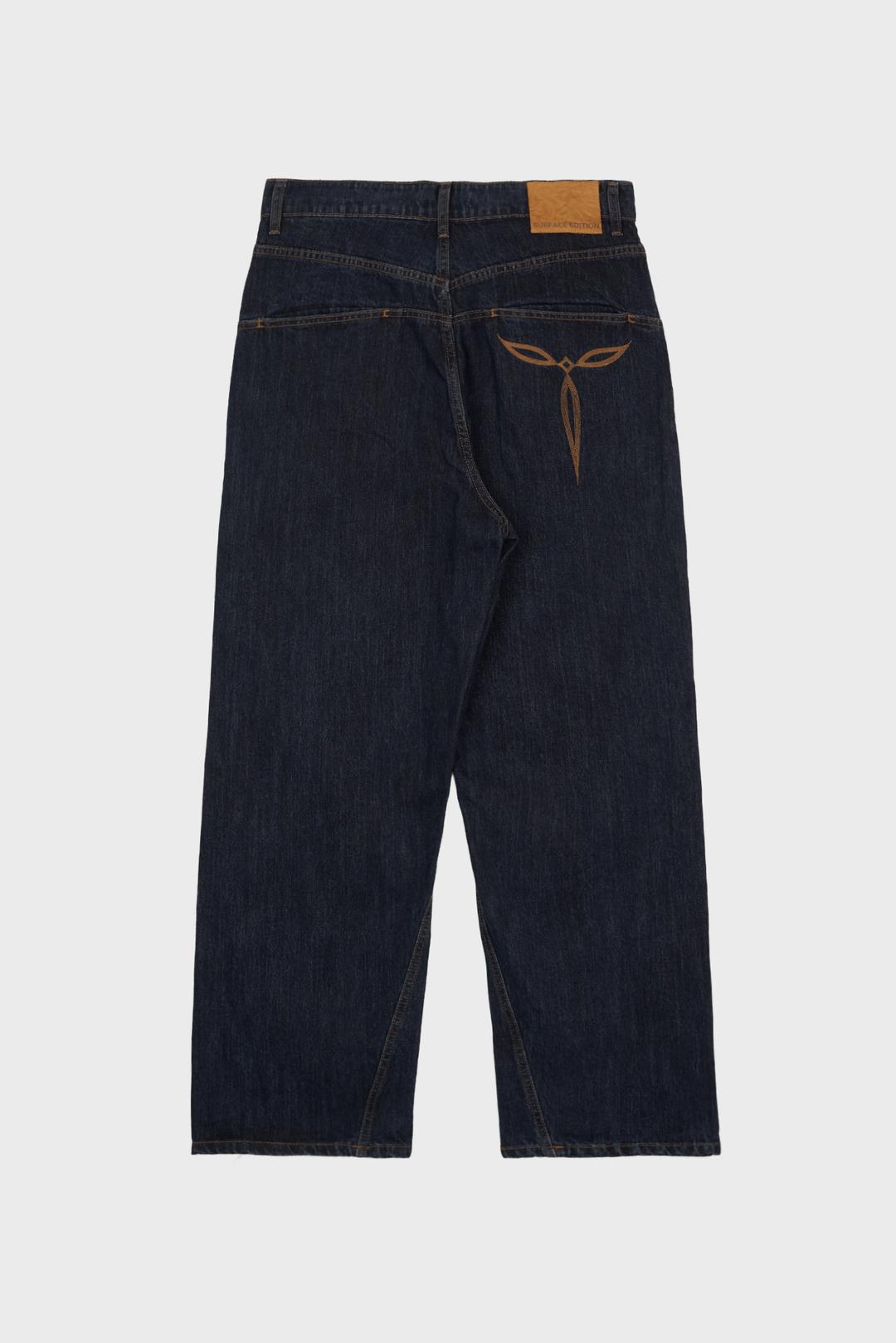 TWISTED SLASH DENIM DEEP INDIGO