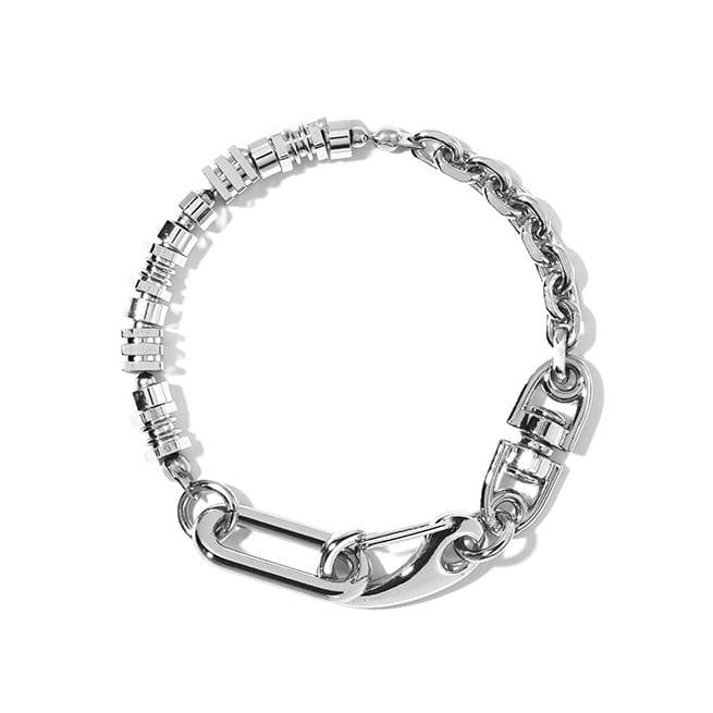 METAL+CHAIN BRACELET 01 (SILVER)