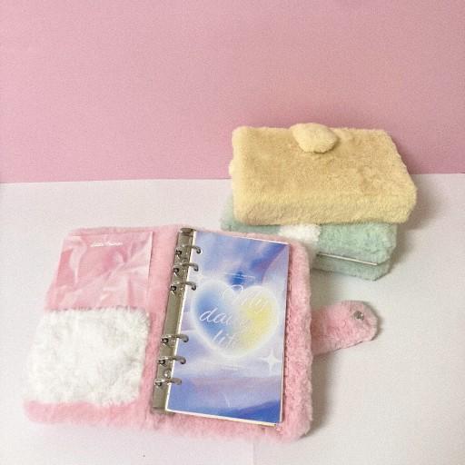 6공 다이어리 커버 퍼원단 커스텀 노트📚 +속지증정!