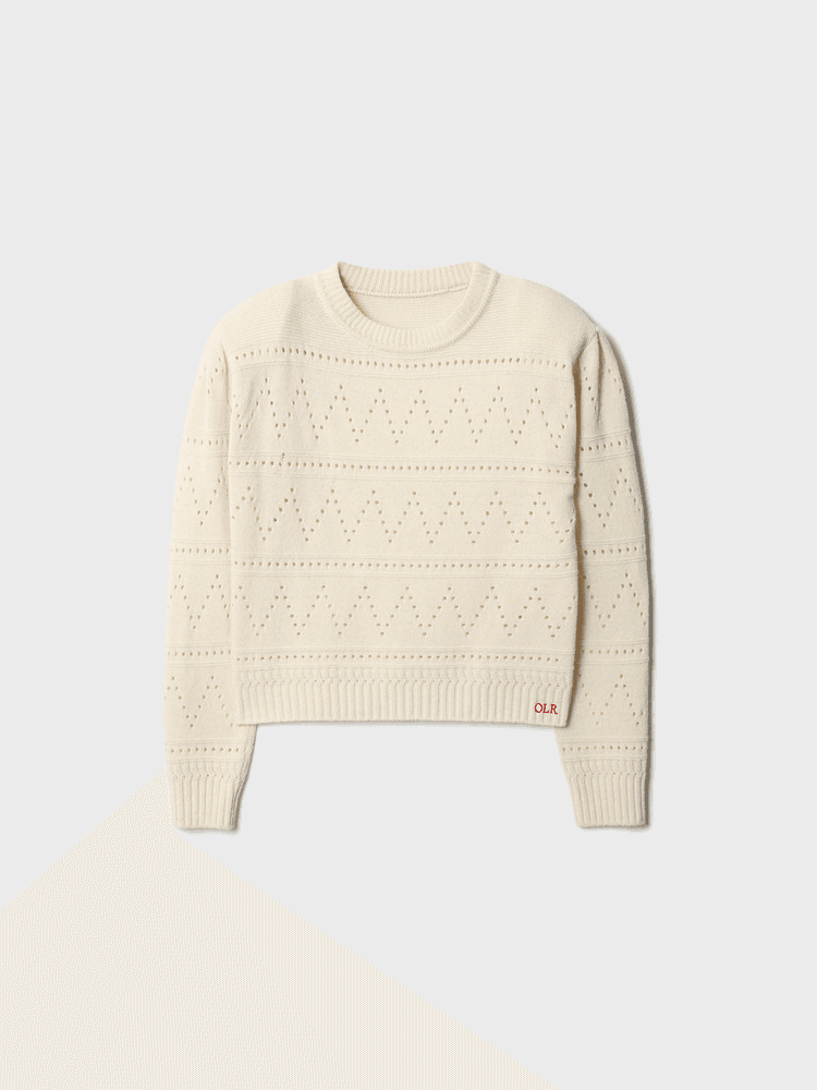 Parisian Punching knit (3rd Reorder) [Ivory]
