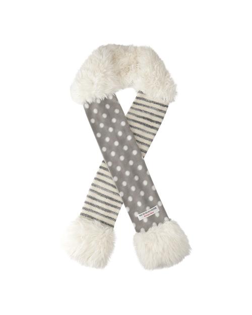 STRIPE FUR MUFFLER (GREY)