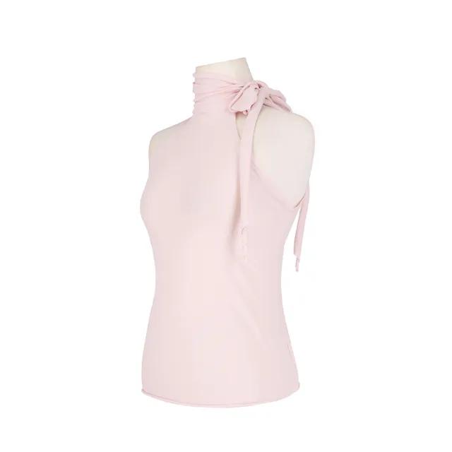 Floral ribbon tie sleeveless