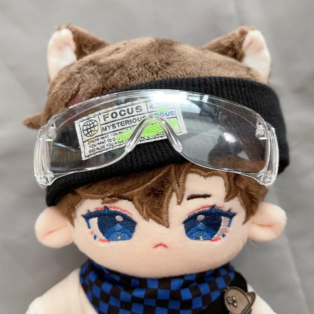 20cm인형옷 투명 컬러 고글 안경 무속성인형 인형소품 솜뭉치