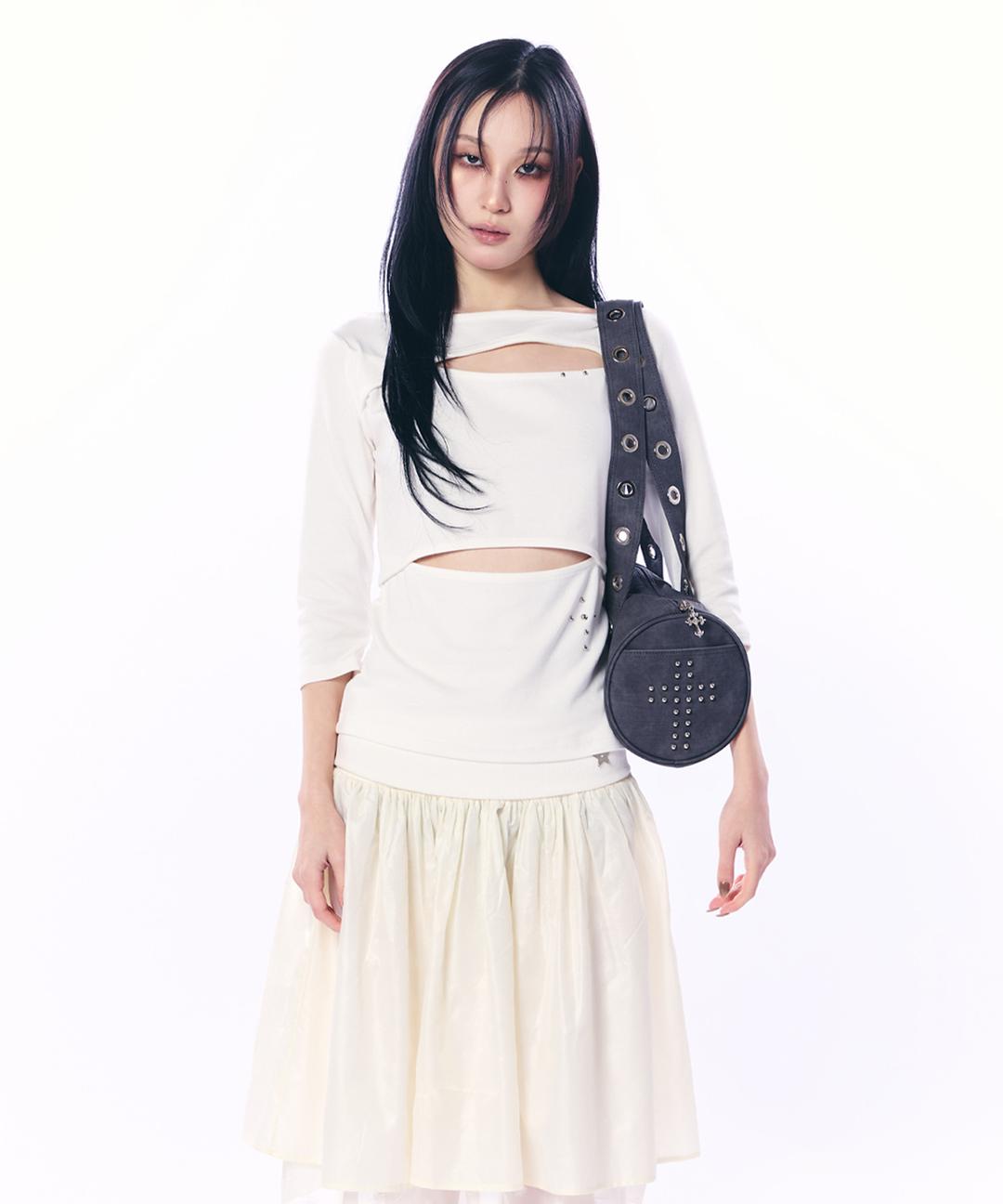 DOUBLE CUT-OUT TOP / WHITE