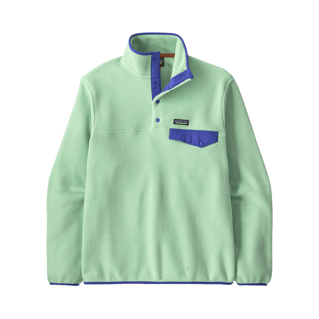 파타고니아 라이트웨이트 신칠라 스냅-T 플리스 풀오버 린스드 그린