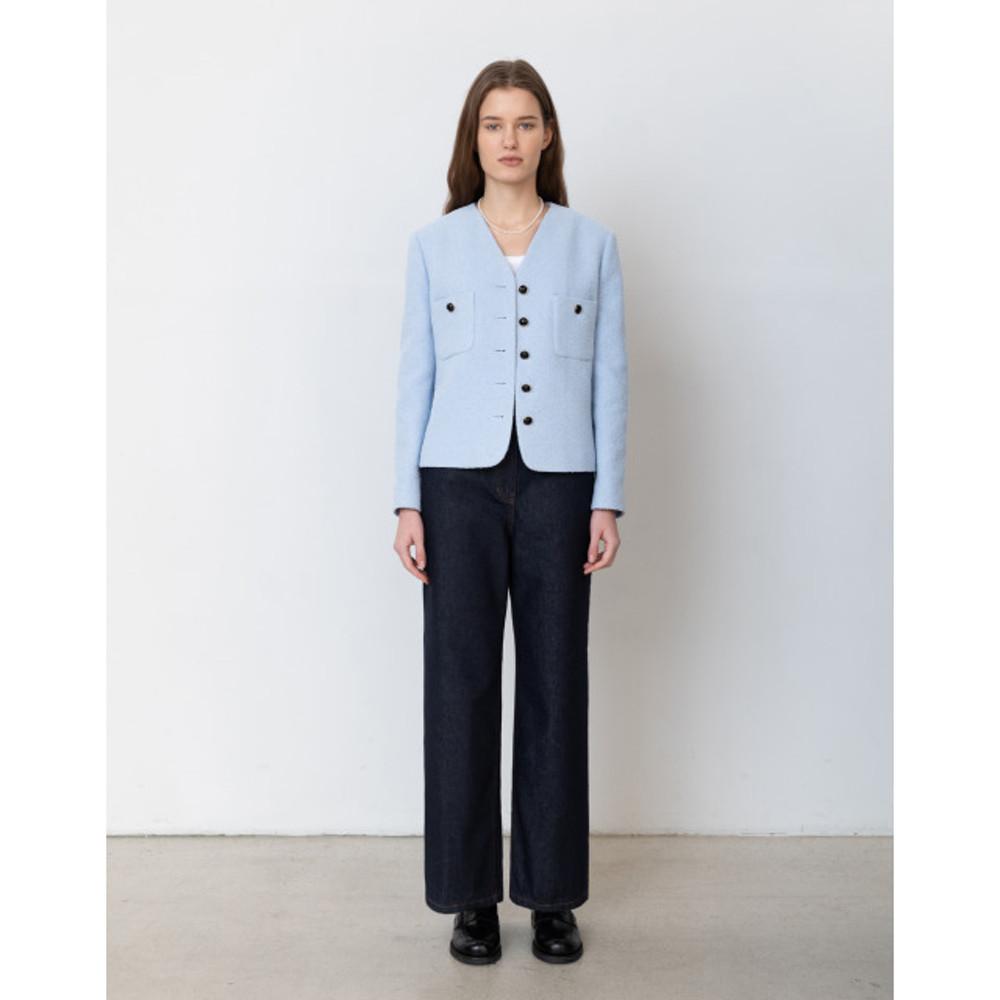 제이에스엔와이 우먼  V-neck Tweed Jacket [Baby Blue] JWJA3E902B1
