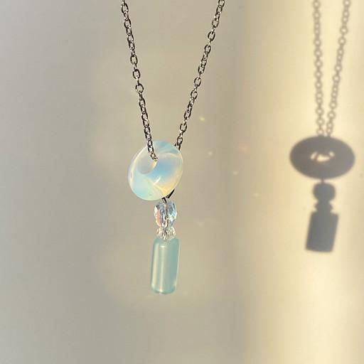 재입고✨️칼세도니 몽환 원석 링 써지컬 목걸이
