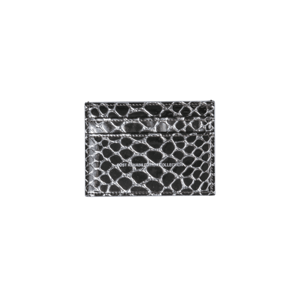 COATED VEGAN LEATHER CARD HOLDER (CHROME)