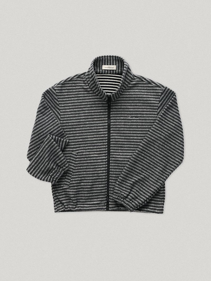 Charcoal Striped Director Regular Fleece Jumper (4th)
