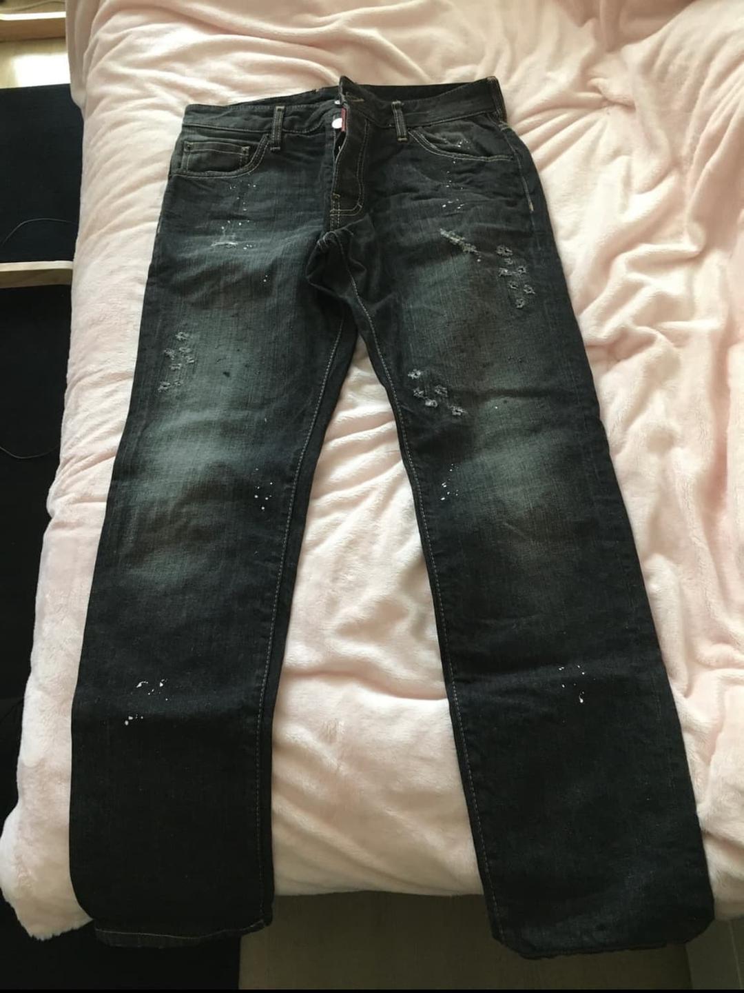 디스퀘어드2 페인트 데미지 스트레이트 진 | 후루츠패밀리