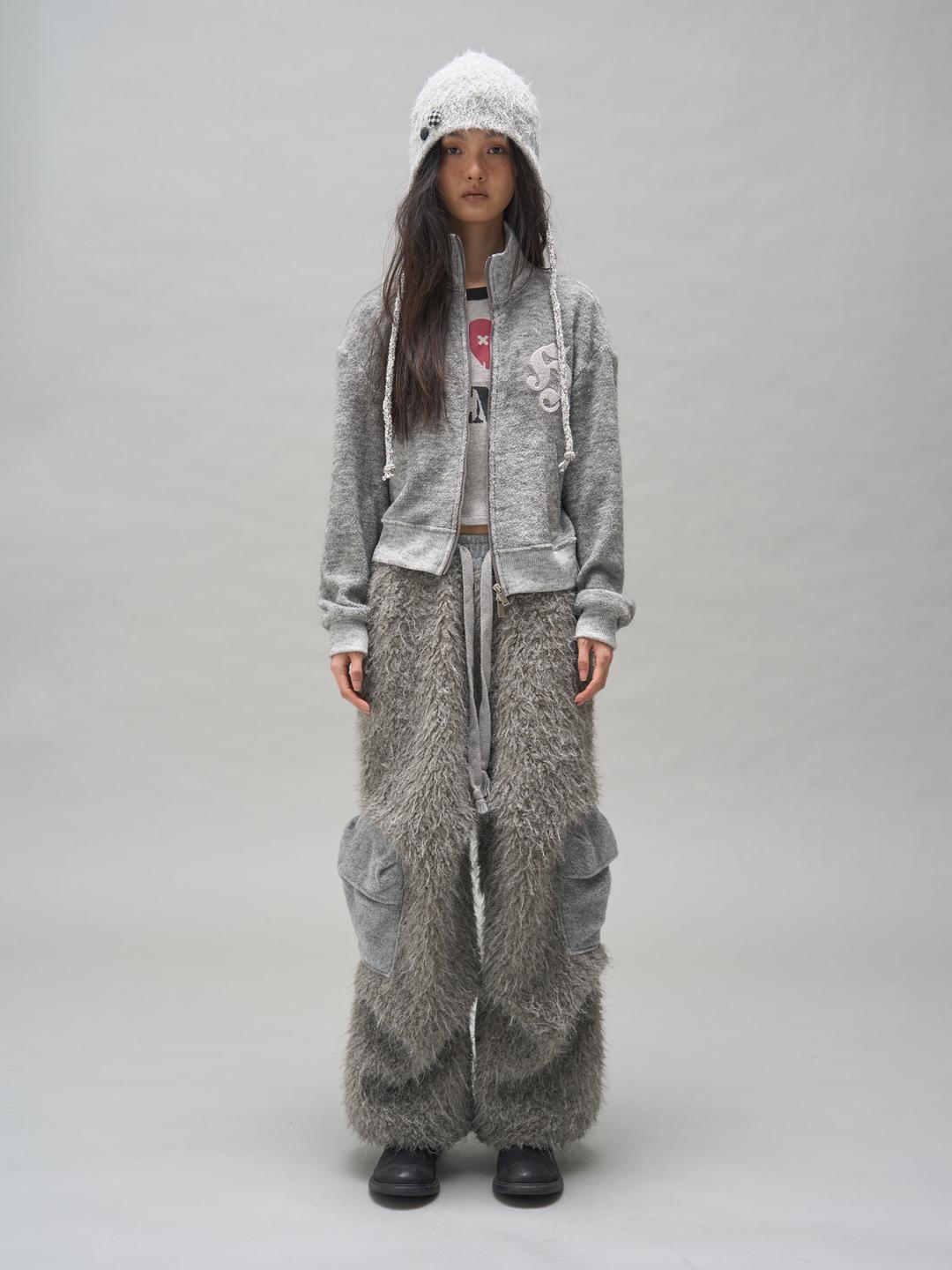 BAIL FUZZY CARGO PANTS_M.GREY