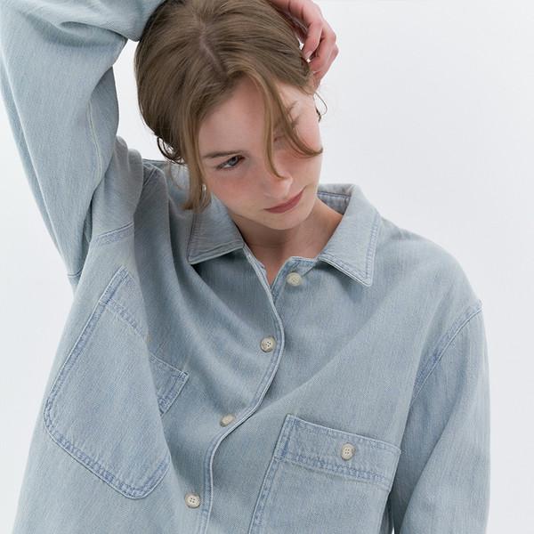 Mathieu Denim Work Shirt (Sky Blue)