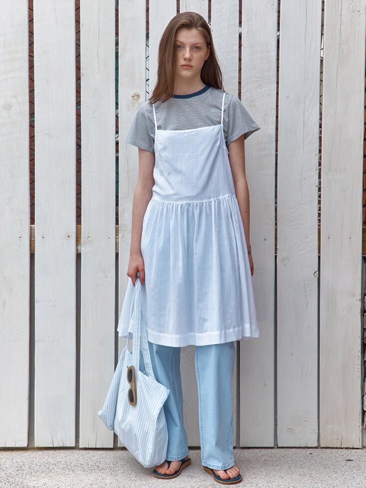 vintage layered dress - white