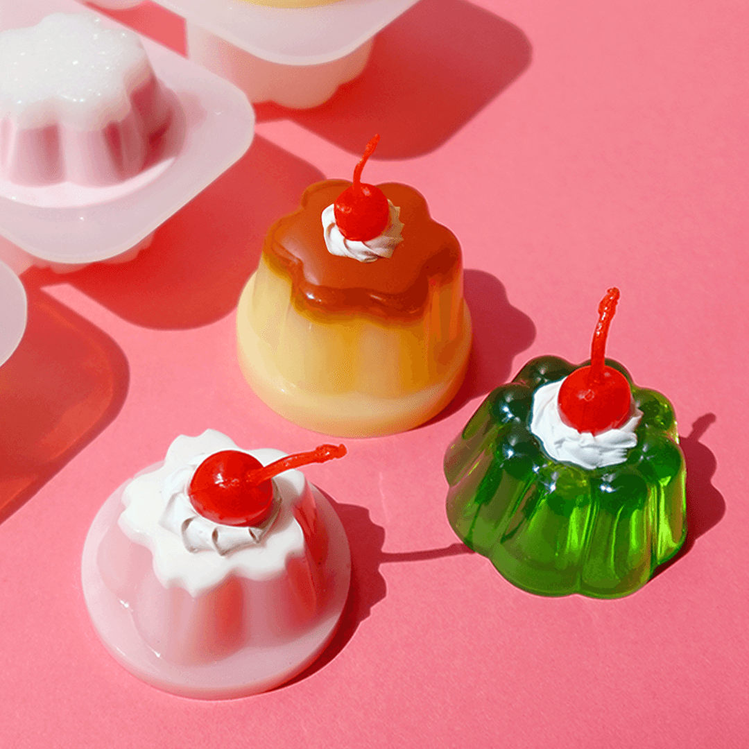 (Collab🍮) 숏 푸딩, 젤리 몰드/ 벚꽃 푸딩 디저트 스마트톡 몰드 레진아트