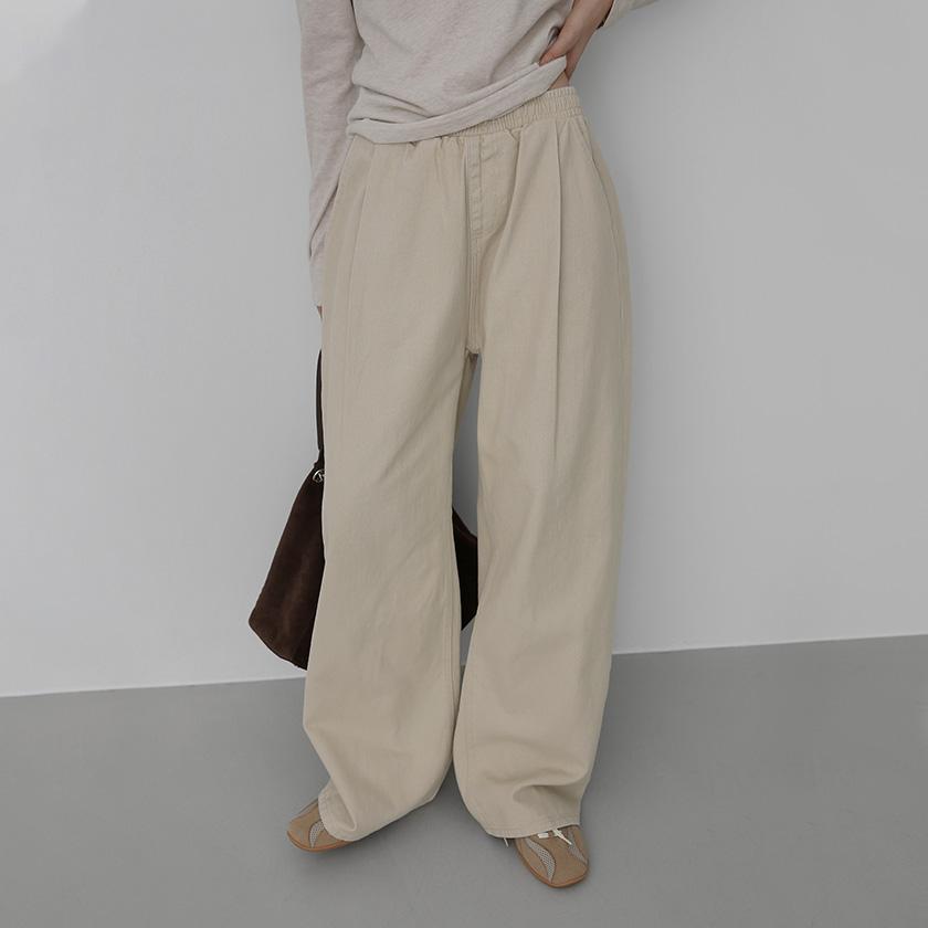 [🍂2025가을신상🍂][키큰여자]수선놉285#프론트핀턱밴딩팬츠