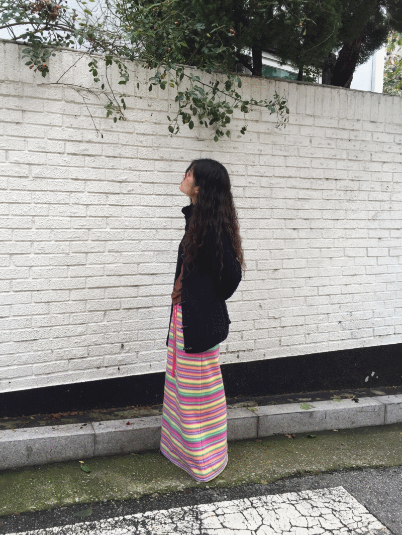 샤베트 플리스 스커트