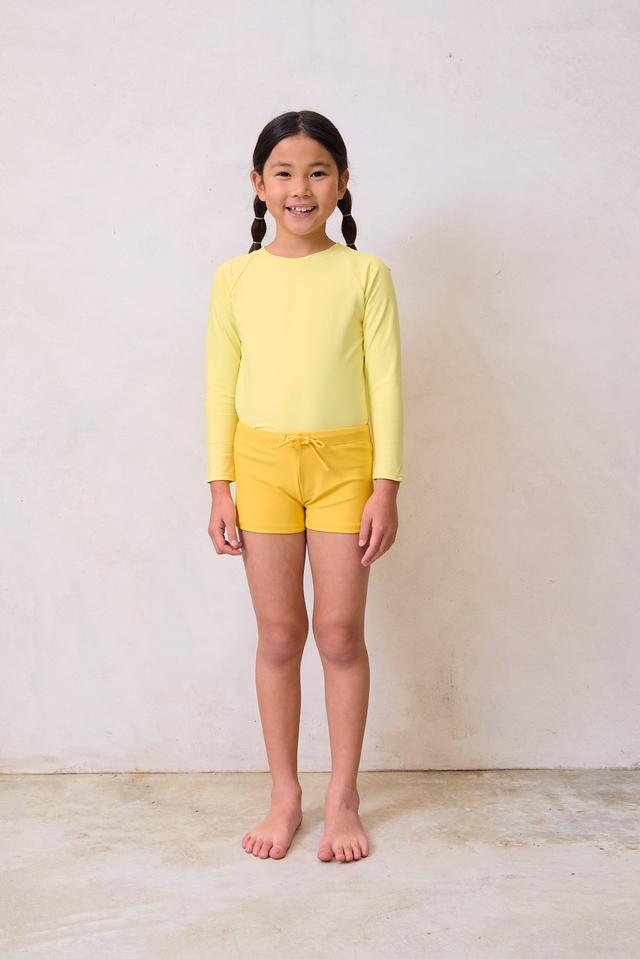 Swim Rash guard + Short 세트 - (LEMON + YELLOW)