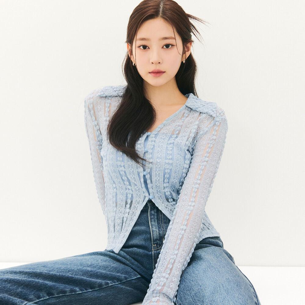 [22SS] 카라 레이스 가디건_BLUE