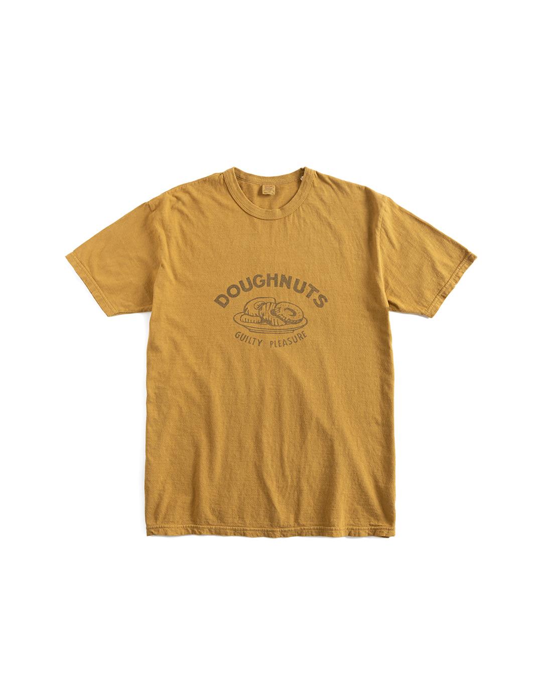 "DOUGHNUTS\" T-SHIRT (mustard)