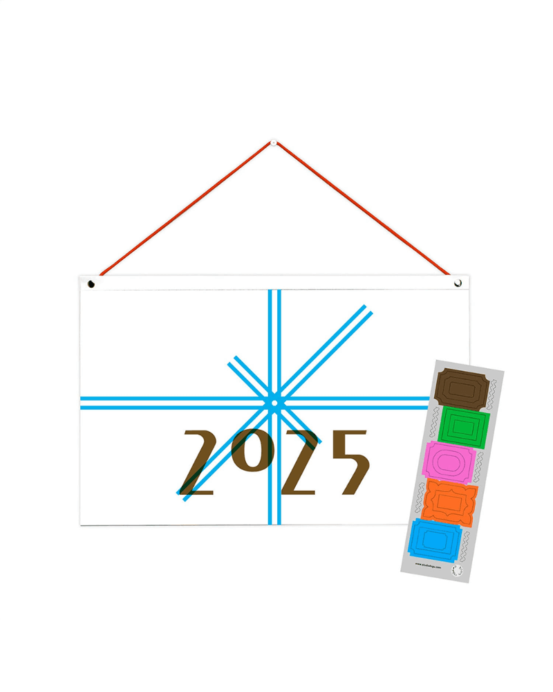 2025 두 면 달력과 테두리 스티커