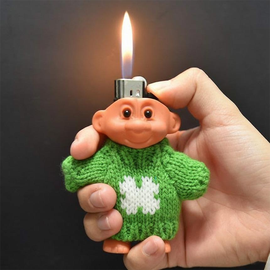 트롤 라이터 케이스 [3종 택1] 행운 귀여운 친구 쓸모없는 쓸데없는 신박한 선물