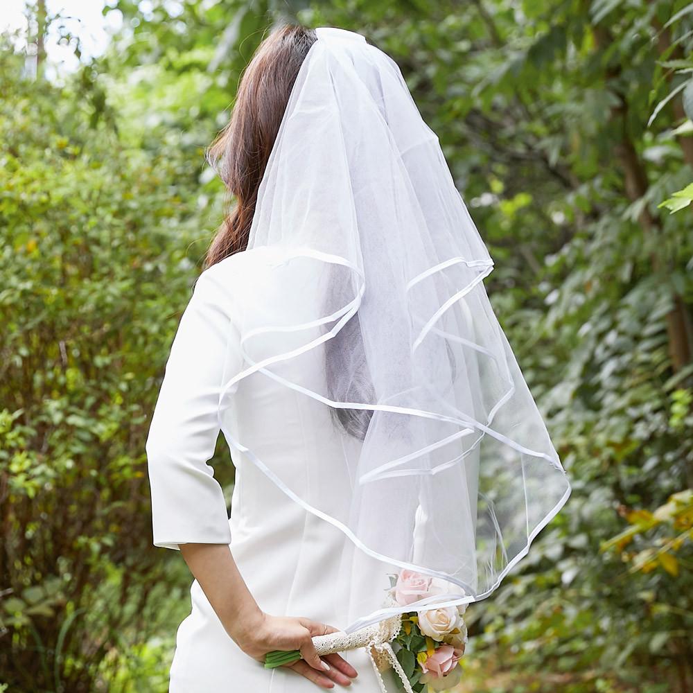 웨딩 면사포 베일 셀프 웨딩 사진 소품 브라이덜샤워 장식 용품