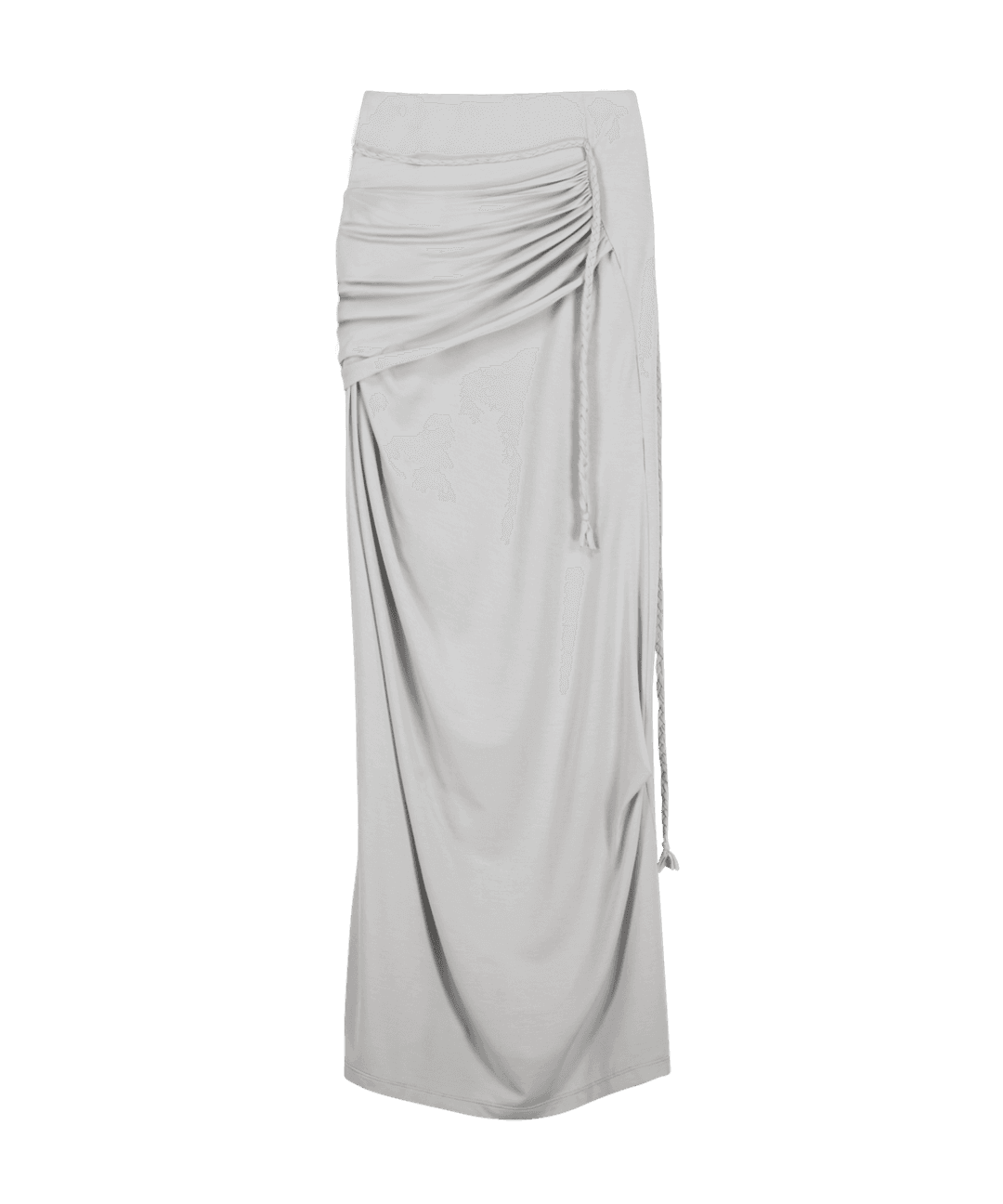 Layering Draped Maxi Skirt / Warm Grey