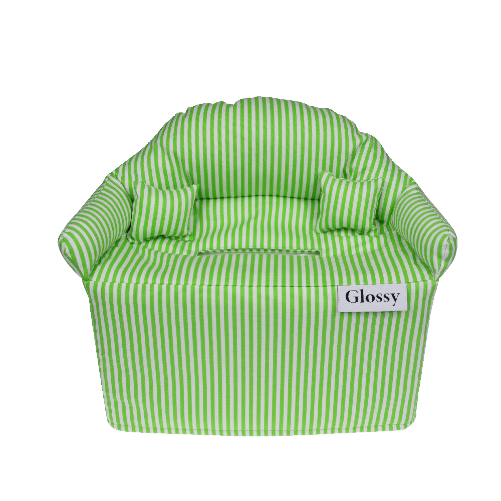 Fruity stripe sofa tissue cover(green)