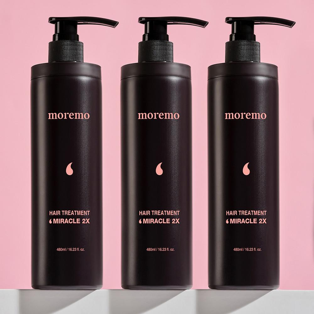 [3개 구성] 모레모 단백질 헤어 트리트먼트 미라클 2X 480ml