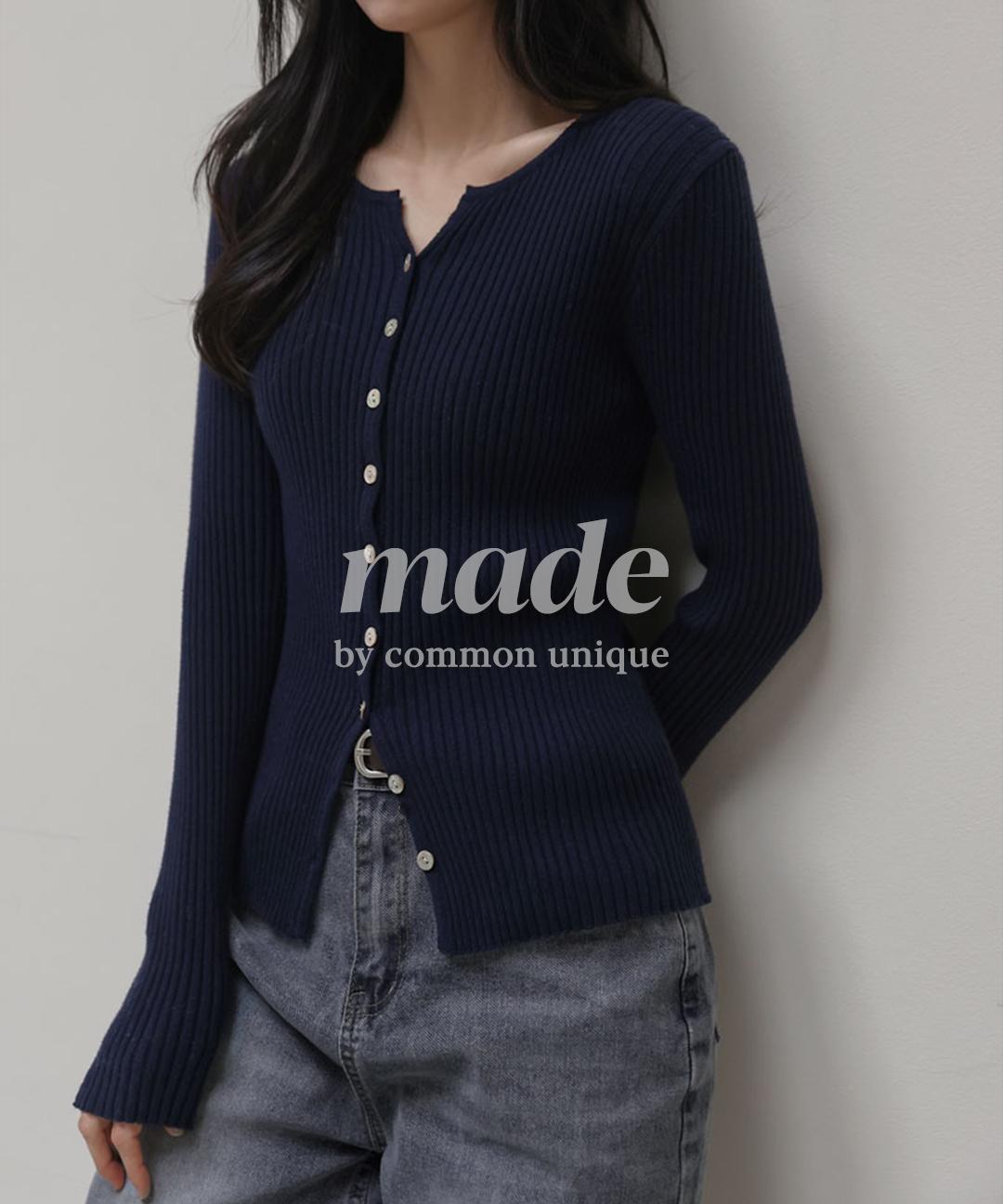 커먼유니크 [전지현,장원영 착용/4만4천장돌파/MADE] 프롬 골지 쉘 버튼 가디건 (봄/간절기/여름/롱슬리브/슬림핏/여리핏/레이어드/하객룩/출근룩/데이트룩/나들이룩/벚꽃룩/올리브/핑크)