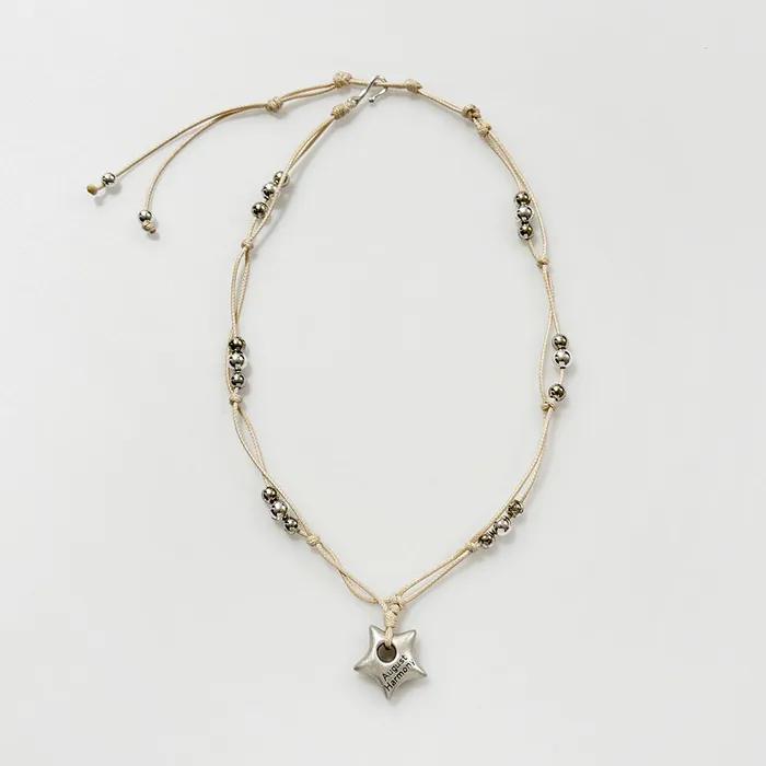 Vintage Star String Knot Necklace