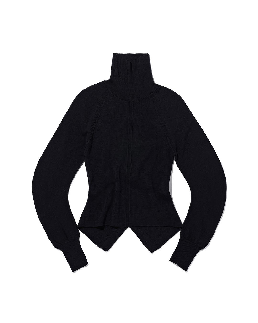CUT OUT BACK TURTLENECK TOP_DEEP NAVY