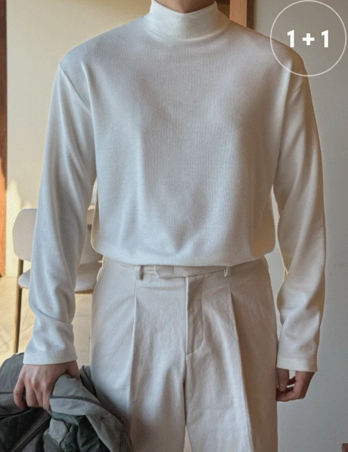 [1+1] 맨즈 반폴라 니트 (7color)