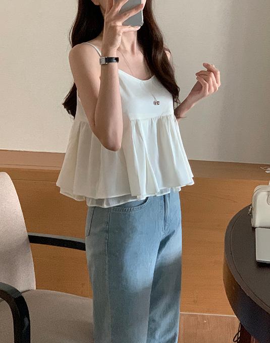 [끈조절o] 페어리 프릴 뷔스티에