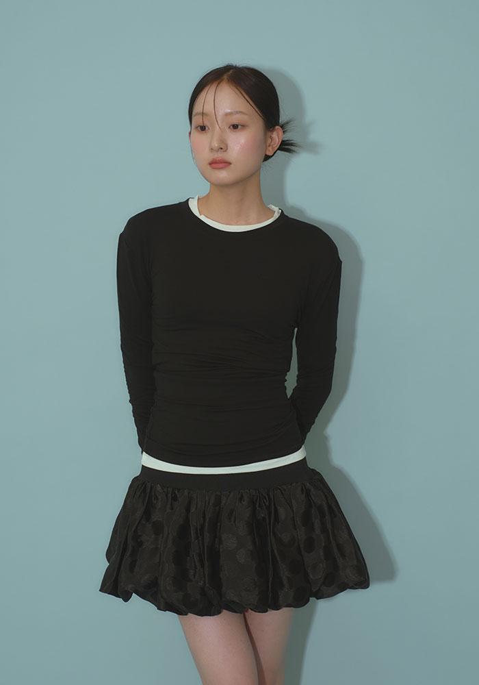 TENCEL LAYERED T-SHIRT-BLACK