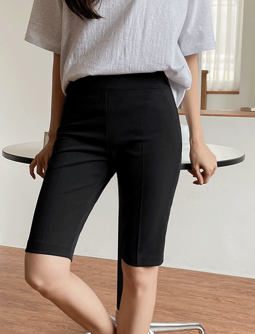 바이커 빅밴딩 스판반바지_S,M,L,XL-3color, [티바뷔페바지][빅밴딩]-더 편안하고 스포티하게!!