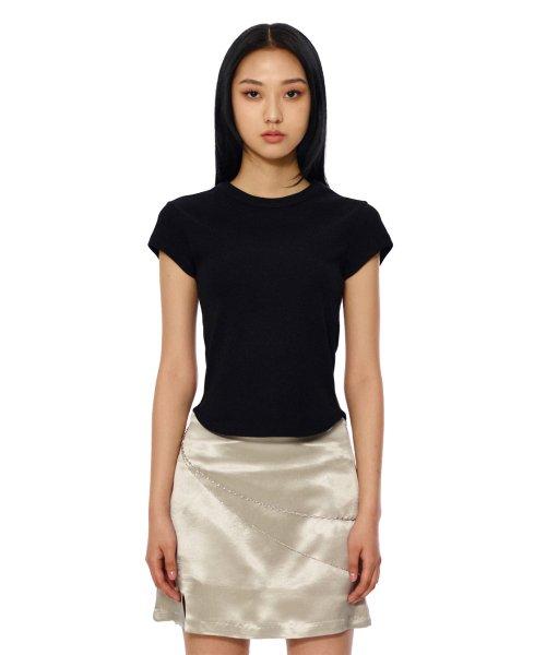 C 90S LINE BASIC T-SHIRT_BLACK
