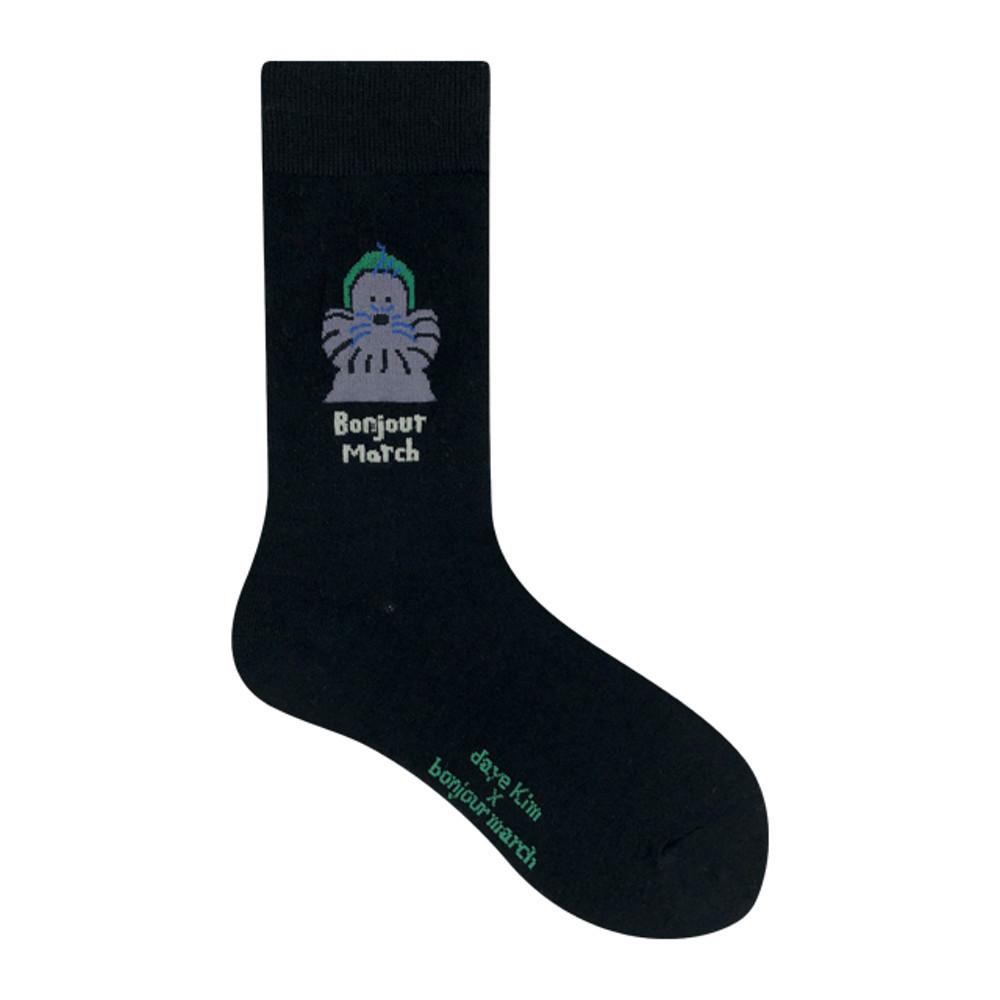 [봉주르마치 x 김다예작가 디자인양말] 바라클라바를 쓴 강아지