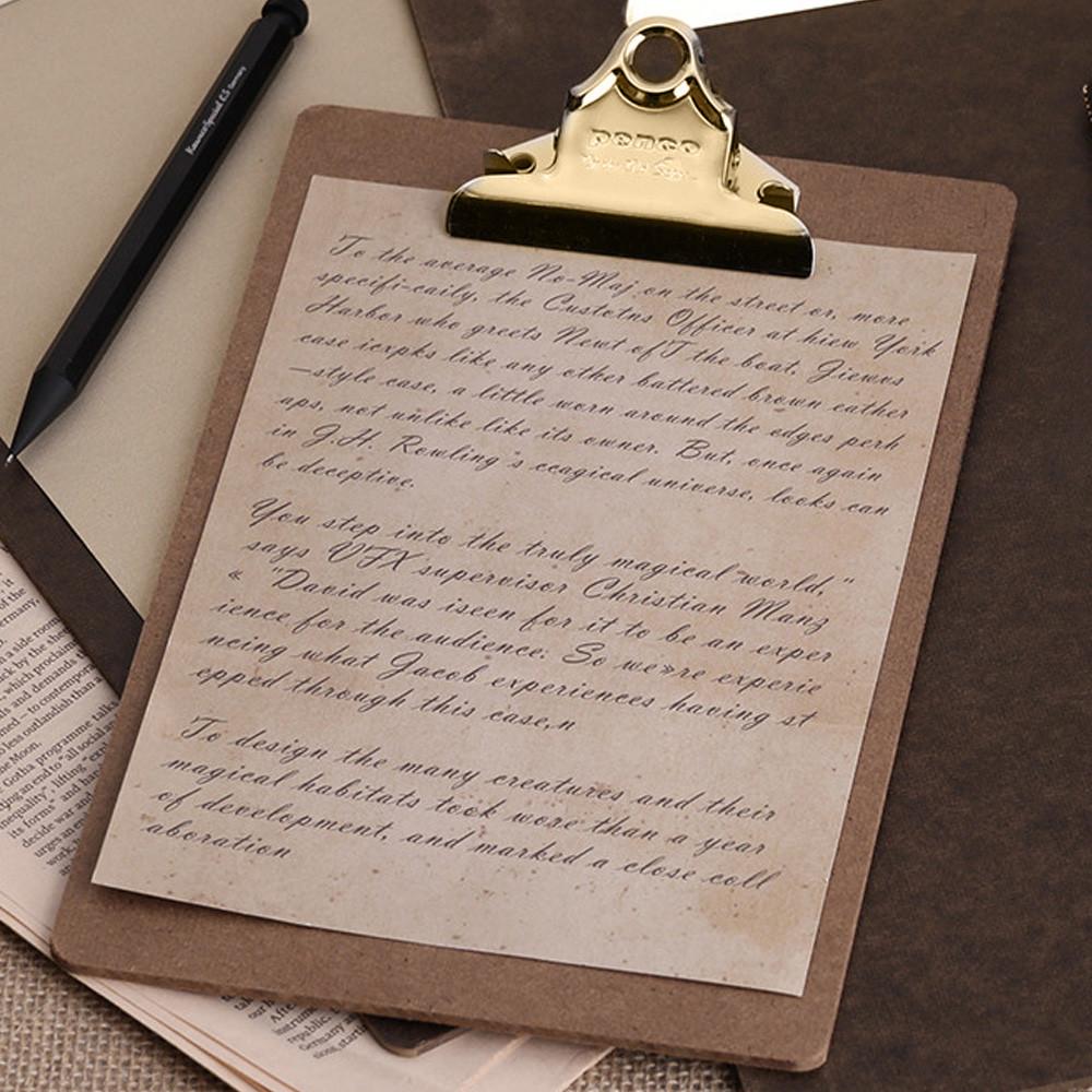 펜코 클립보드 A4 골드 카페 식당 테이블 메뉴판 결재판 엔틱 예쁜