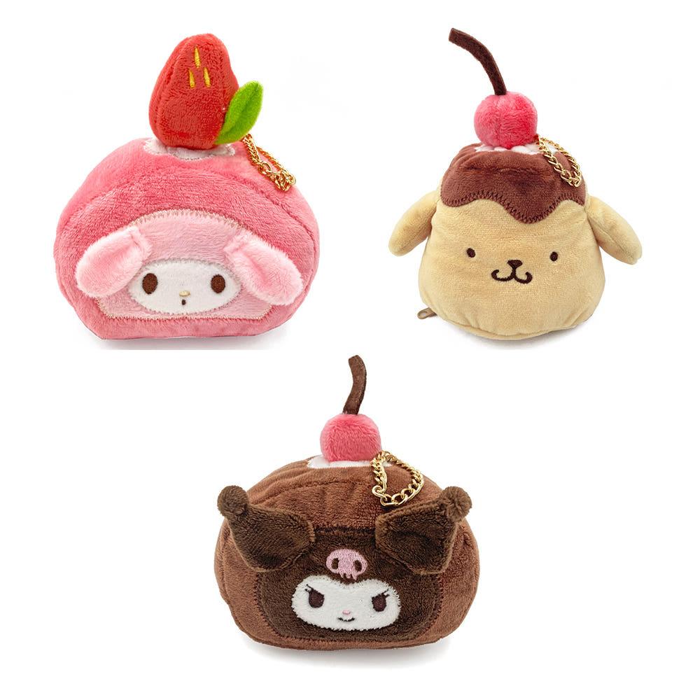산리오 캐릭터 케이크 미니 파우치 키홀더 키링 마이멜로디 폼폼푸린 쿠로미